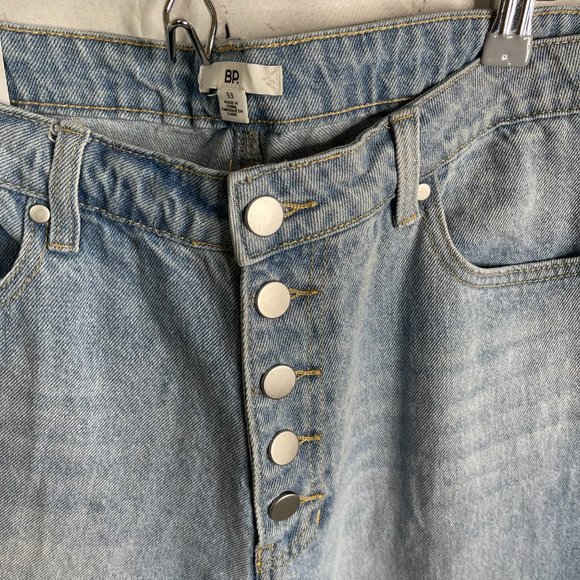 bp Be Responsible High-Rise Mom Button Fly Jeans Size 33 Blue Light Wash - Picture 4 of 5